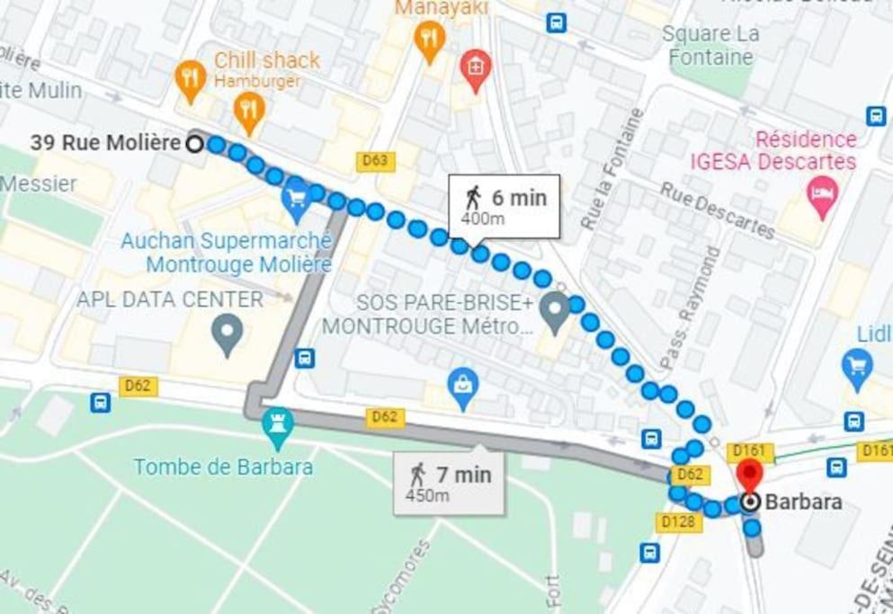 Magnifique Duplex 45 M2 Aux Portes De Paris Metro Barbara A 30Mn Expo Porte De Versailles モンルージュ エクステリア 写真
